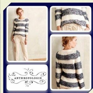 Anthropologie Tabitha Eyelash Striped Sweater Sz S